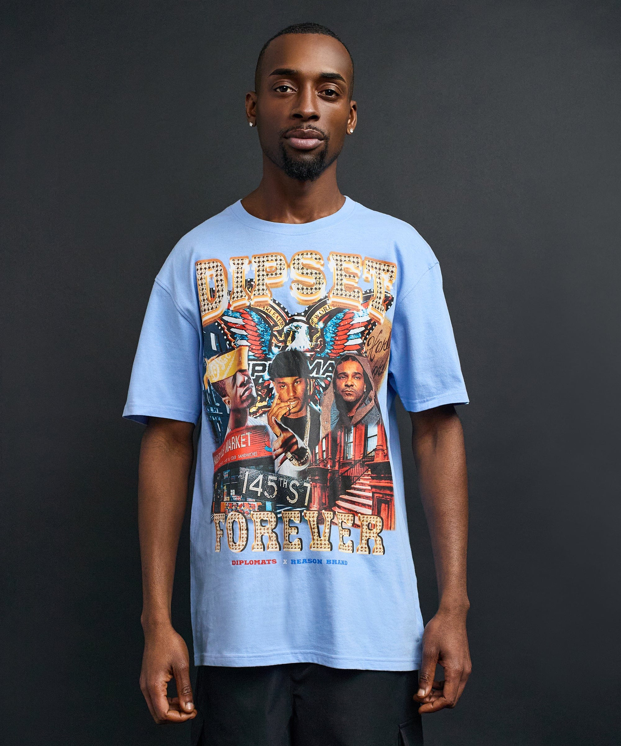 Dipset Forever Graphic Short Sleeve Tee - Light Blue