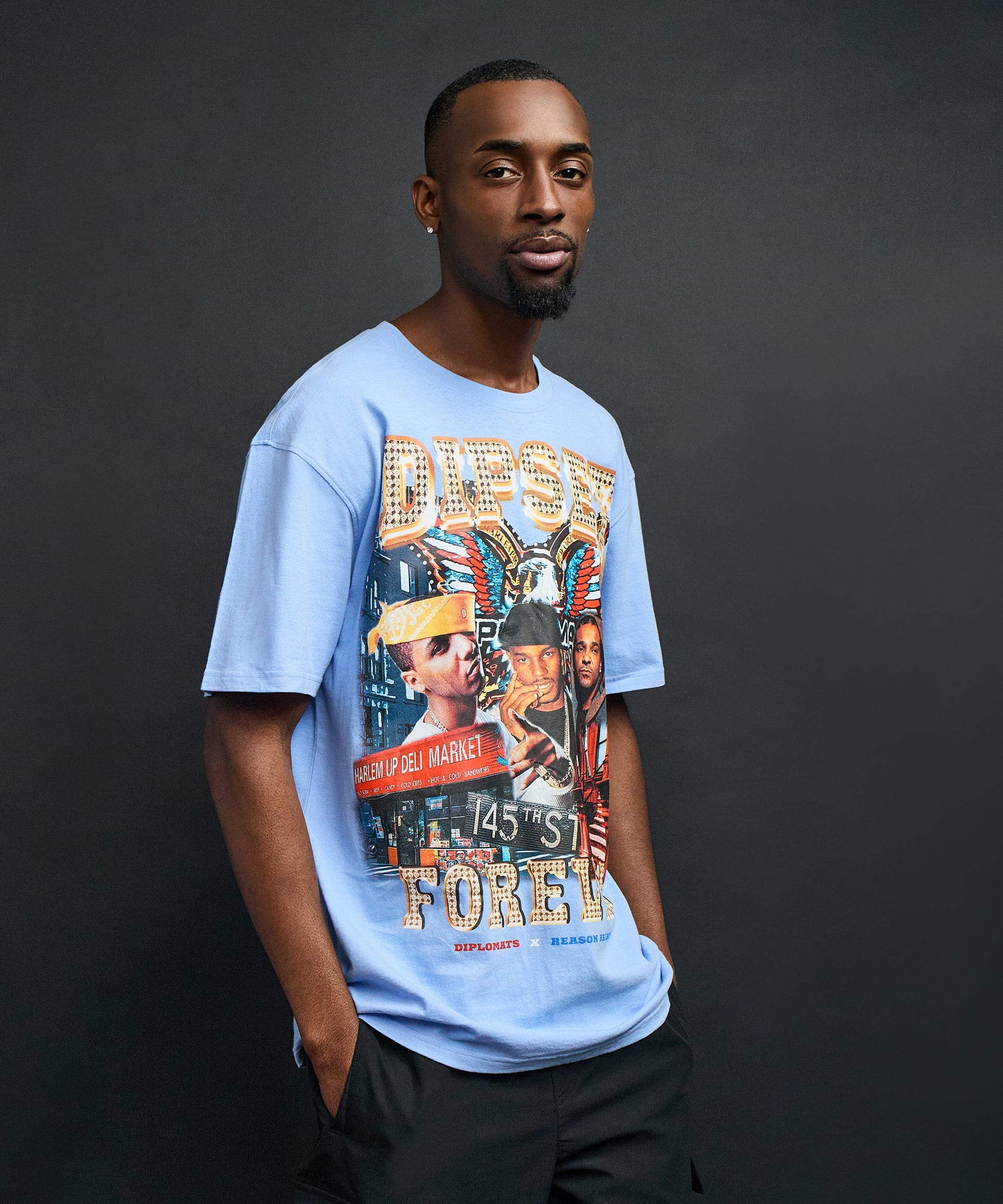 Dipset Forever Graphic Short Sleeve Tee - Light Blue