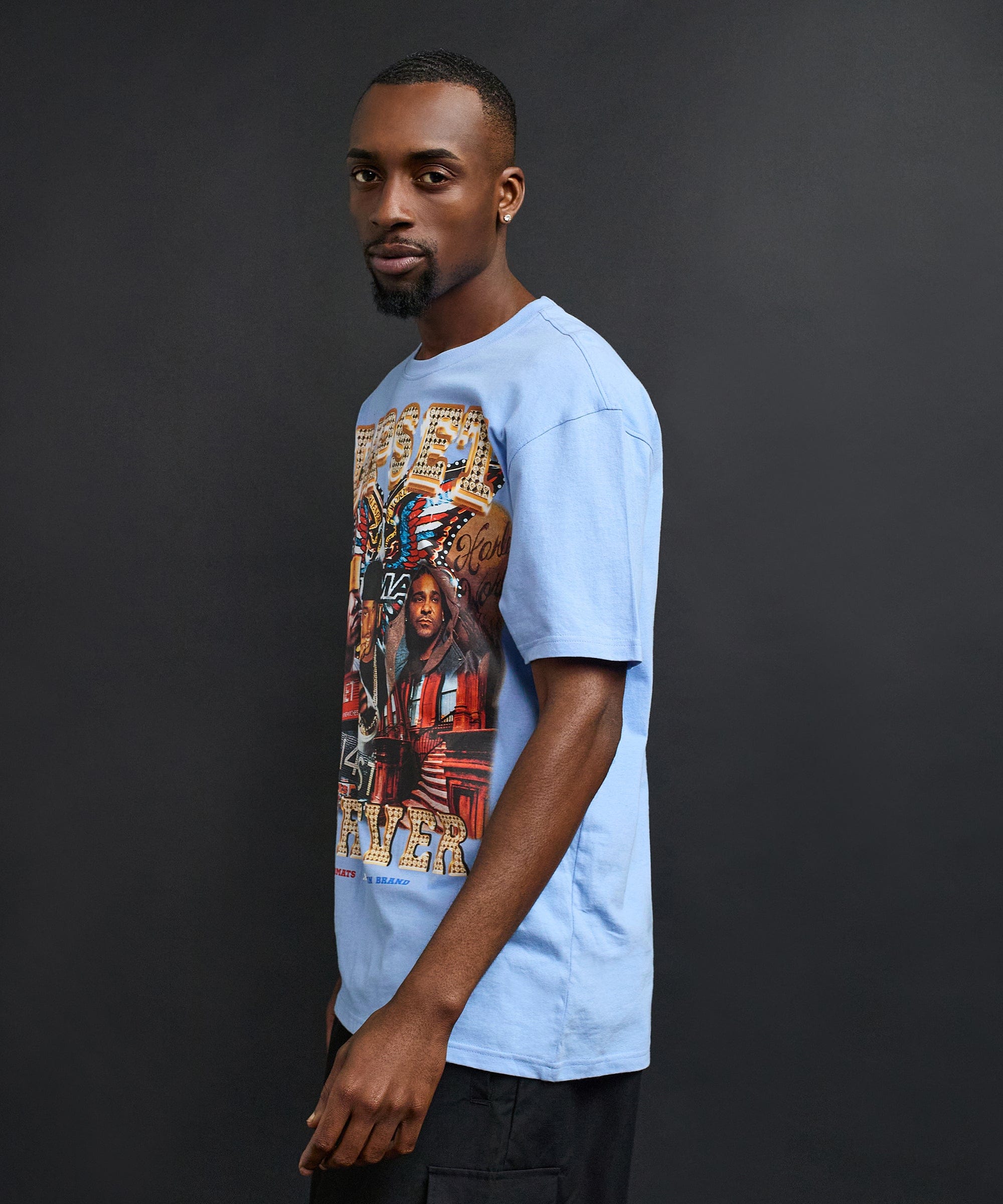 Dipset Forever Graphic Short Sleeve Tee - Light Blue
