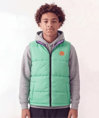 Fresh Start Kid's Reversible Puffer Vest - Sage