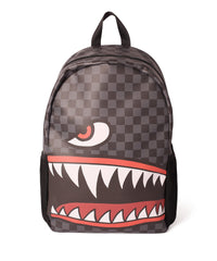 Checker Face Backpack PU - Black