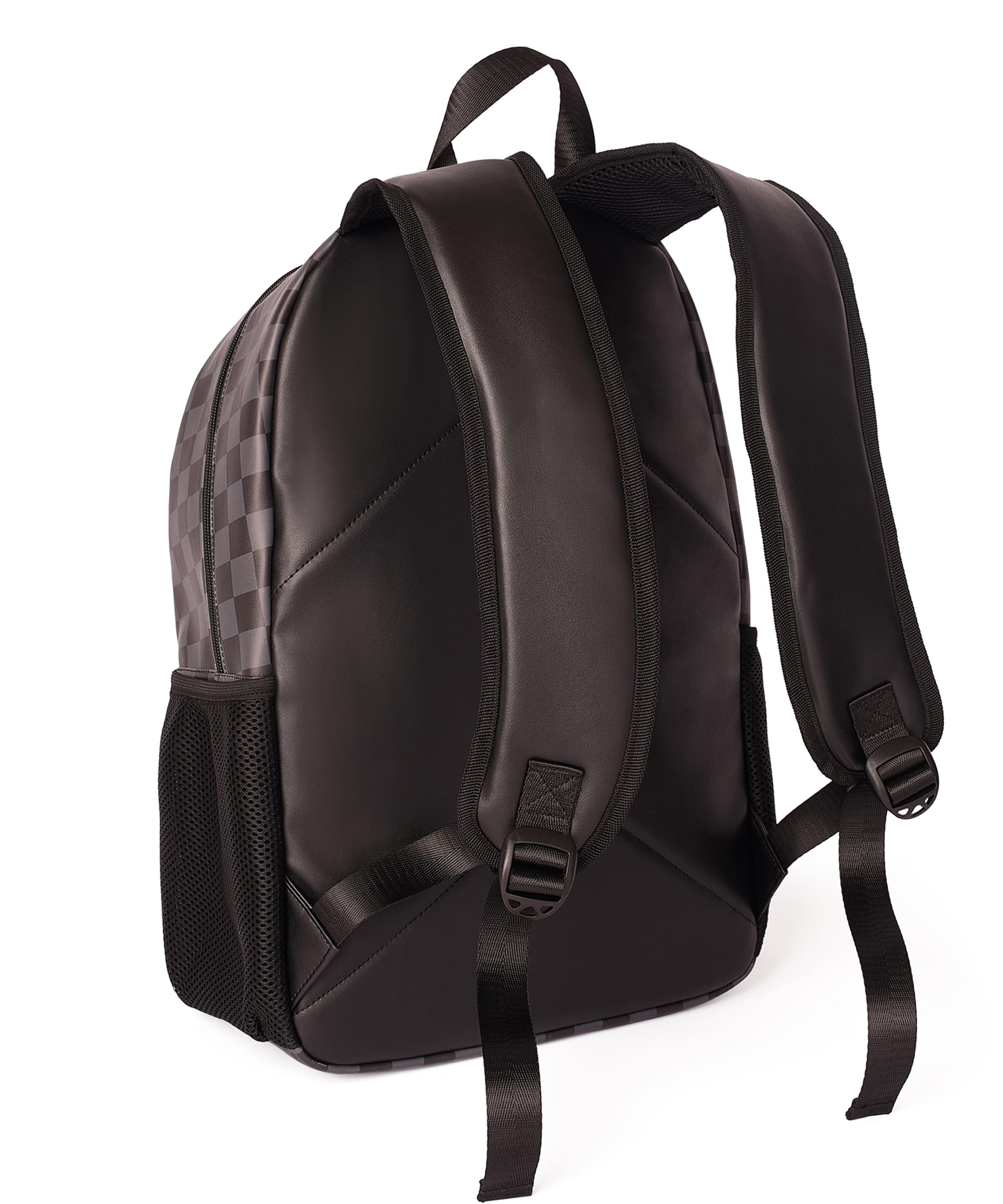 Checker Face Backpack PU - Black