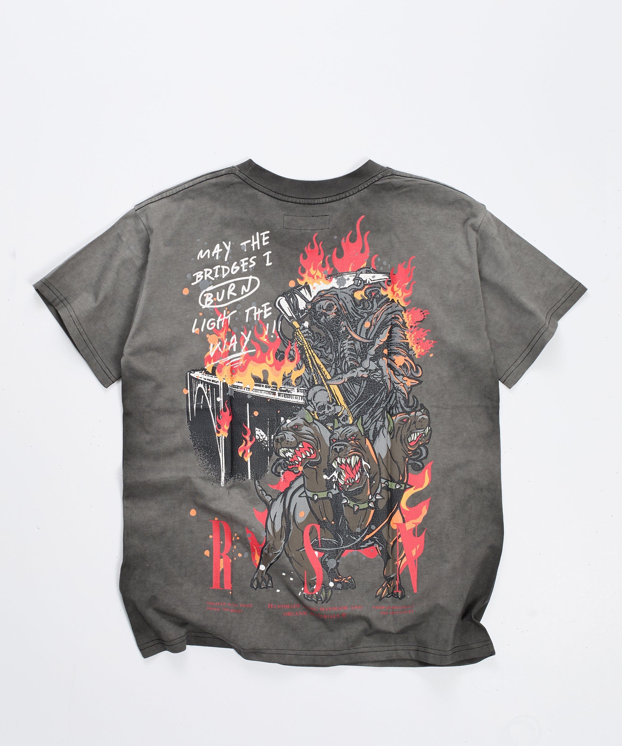 Bridges Burn Washed Tee - Black