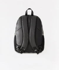 Face Patterned Graphic PU Backpack - Black