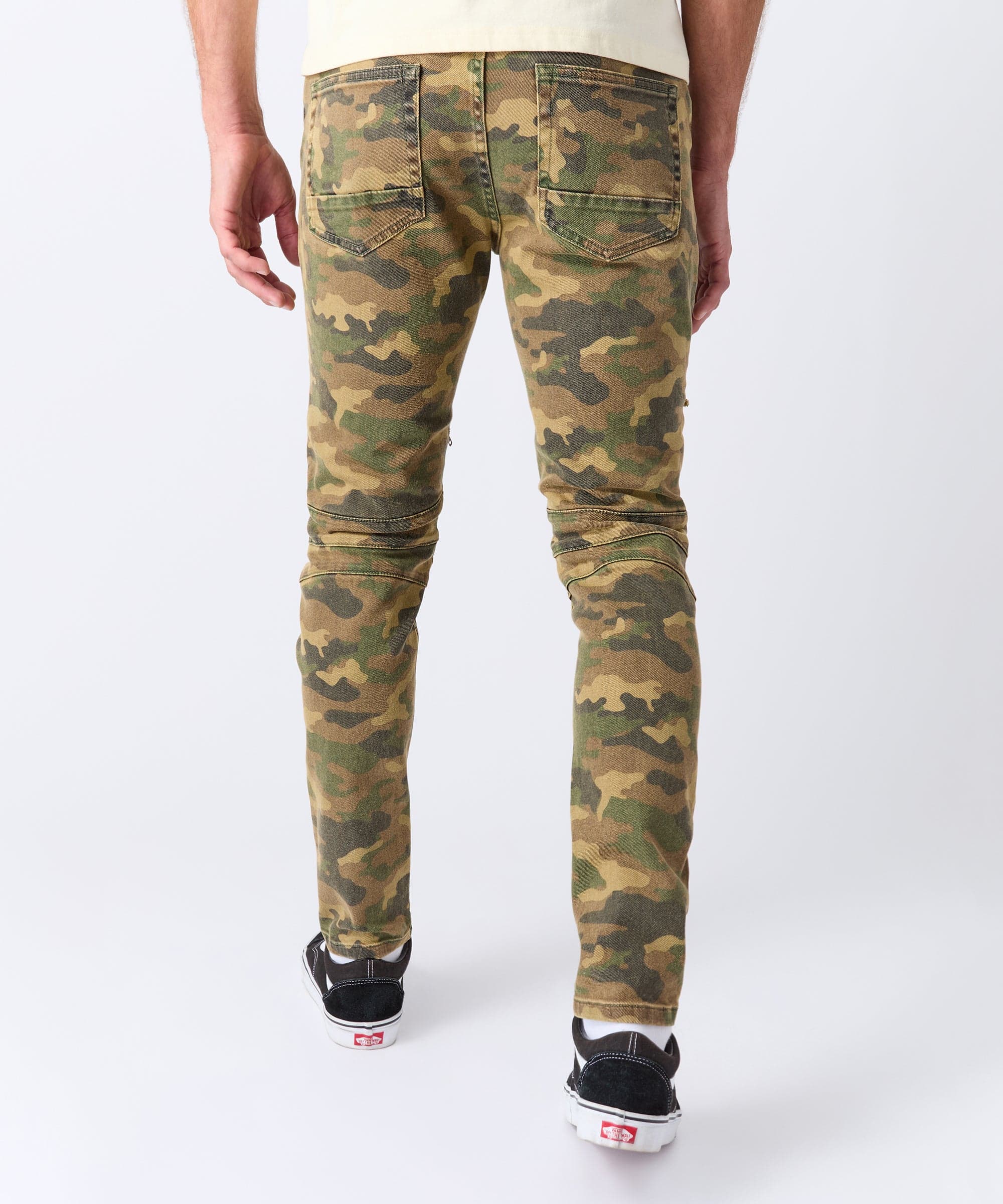 Distressed Camo Denim Pant