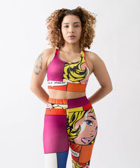 Comic Pop Women's Sports Bra - Multicolor