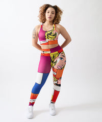 Comic Pop Women's Sports Bra - Multicolor
