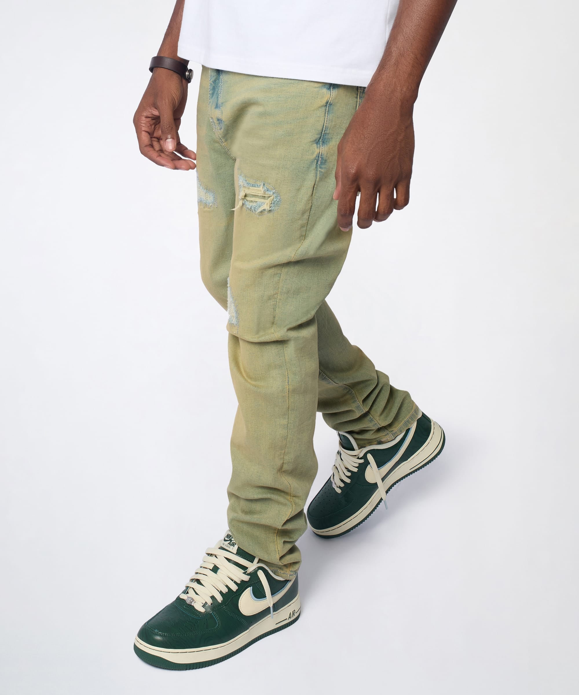 Essential Distressed Skinny Jeans - Vintage Blue