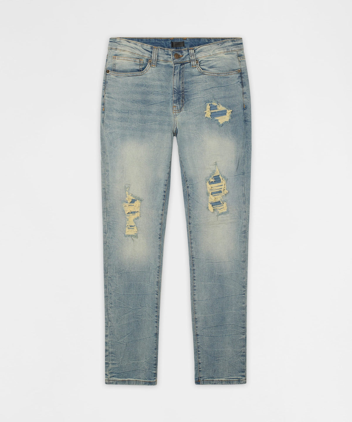 Essential Distressed Skinny Jeans - Medium Blue