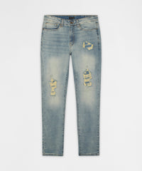 Essential Distressed Skinny Jeans - Medium Blue
