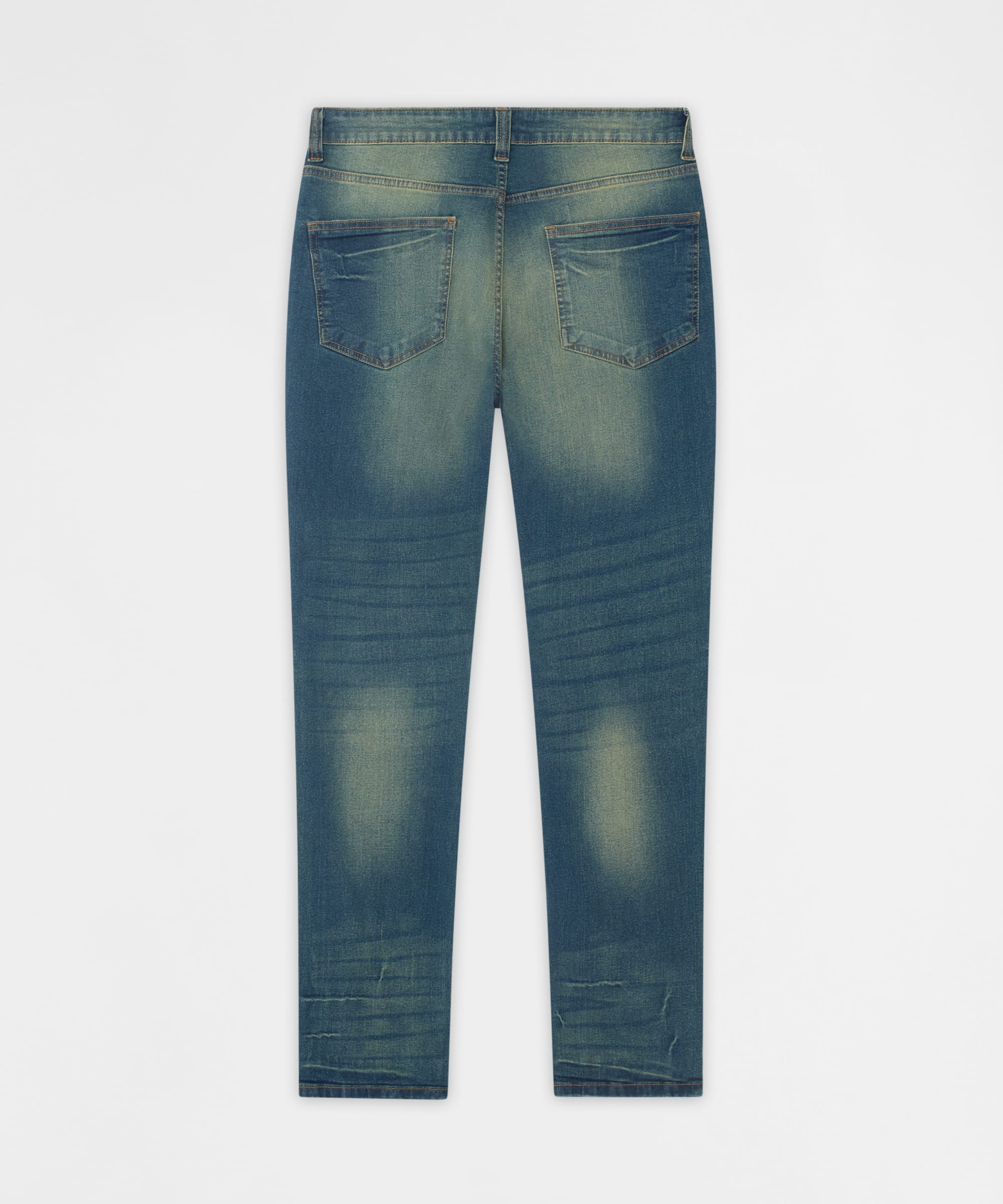 Everyday Distressed Skinny Jeans - Vintage Blue
