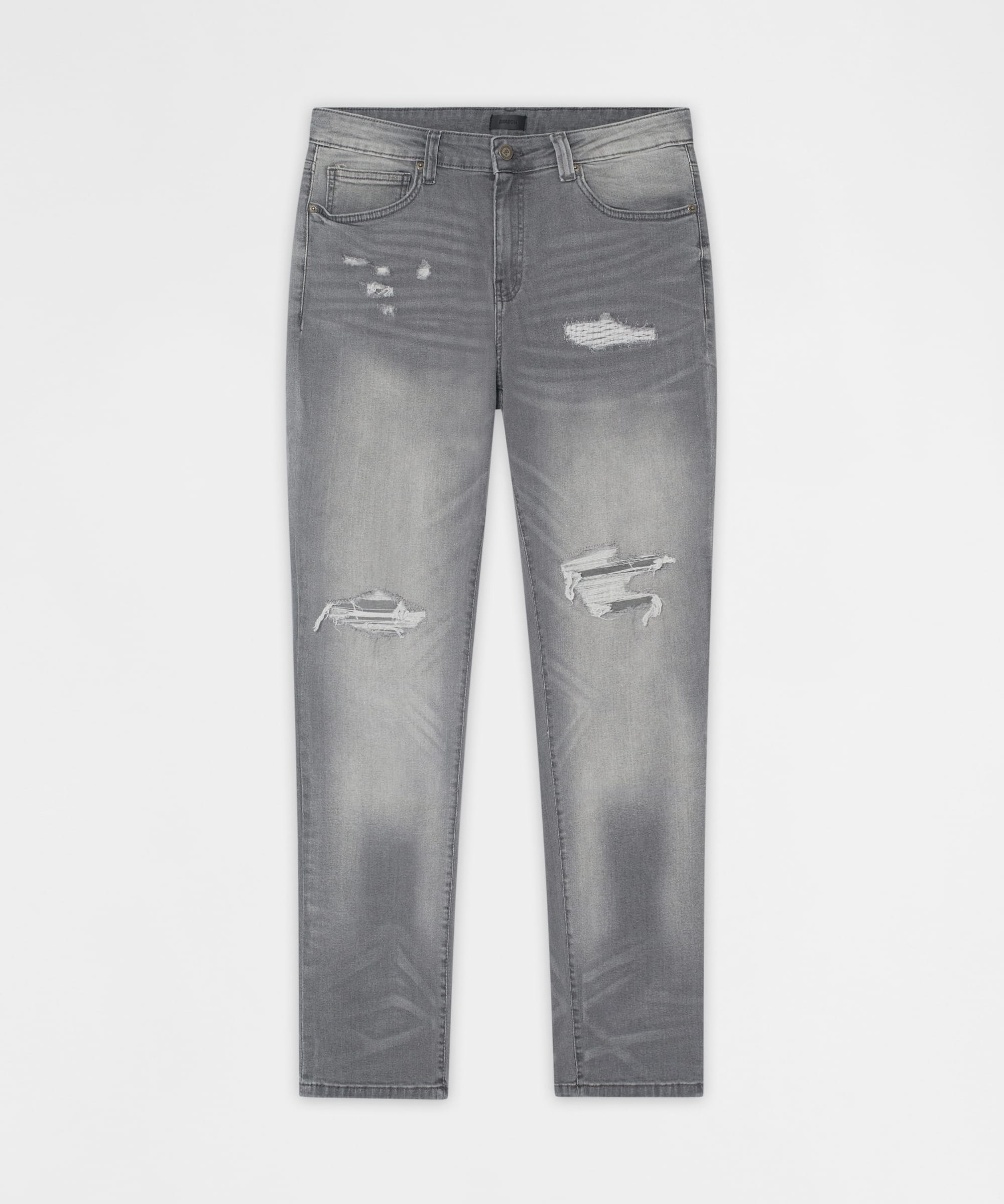 Fade Away Distressed Skinny Jeans - Grey