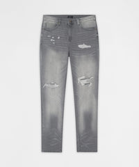 Fade Away Distressed Skinny Jeans - Grey