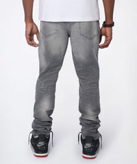 Fade Away Distressed Skinny Jeans - Grey