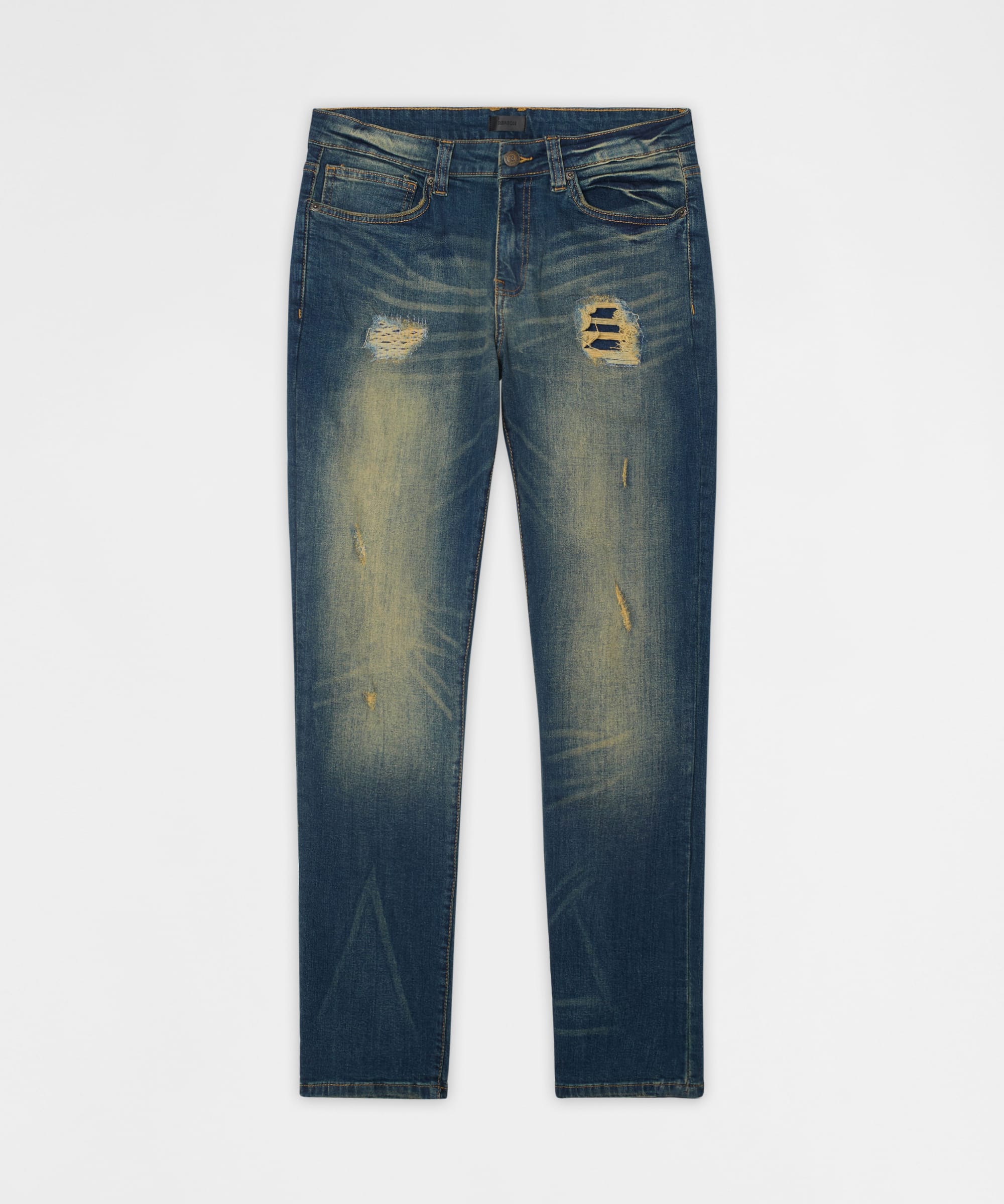 Essential Distressed Skinny Jeans - Dark Blue