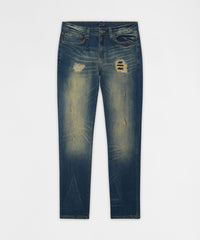 Essential Distressed Skinny Jeans - Dark Blue