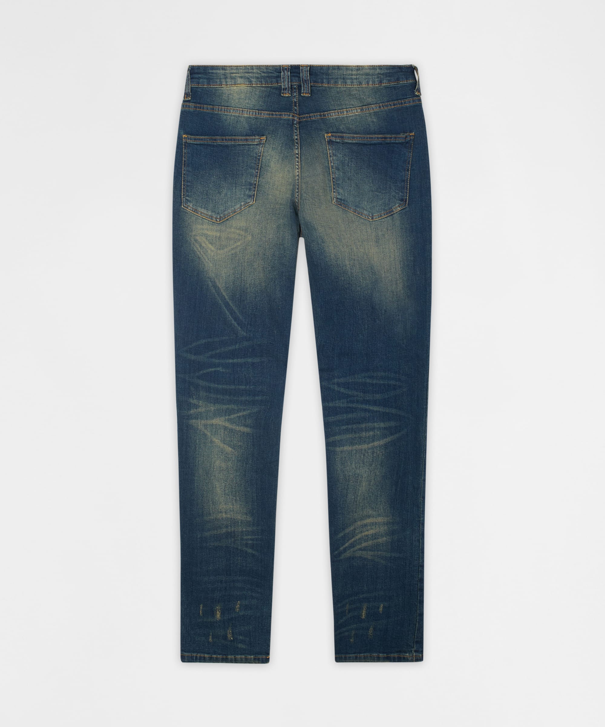 Essential Distressed Skinny Jeans - Dark Blue