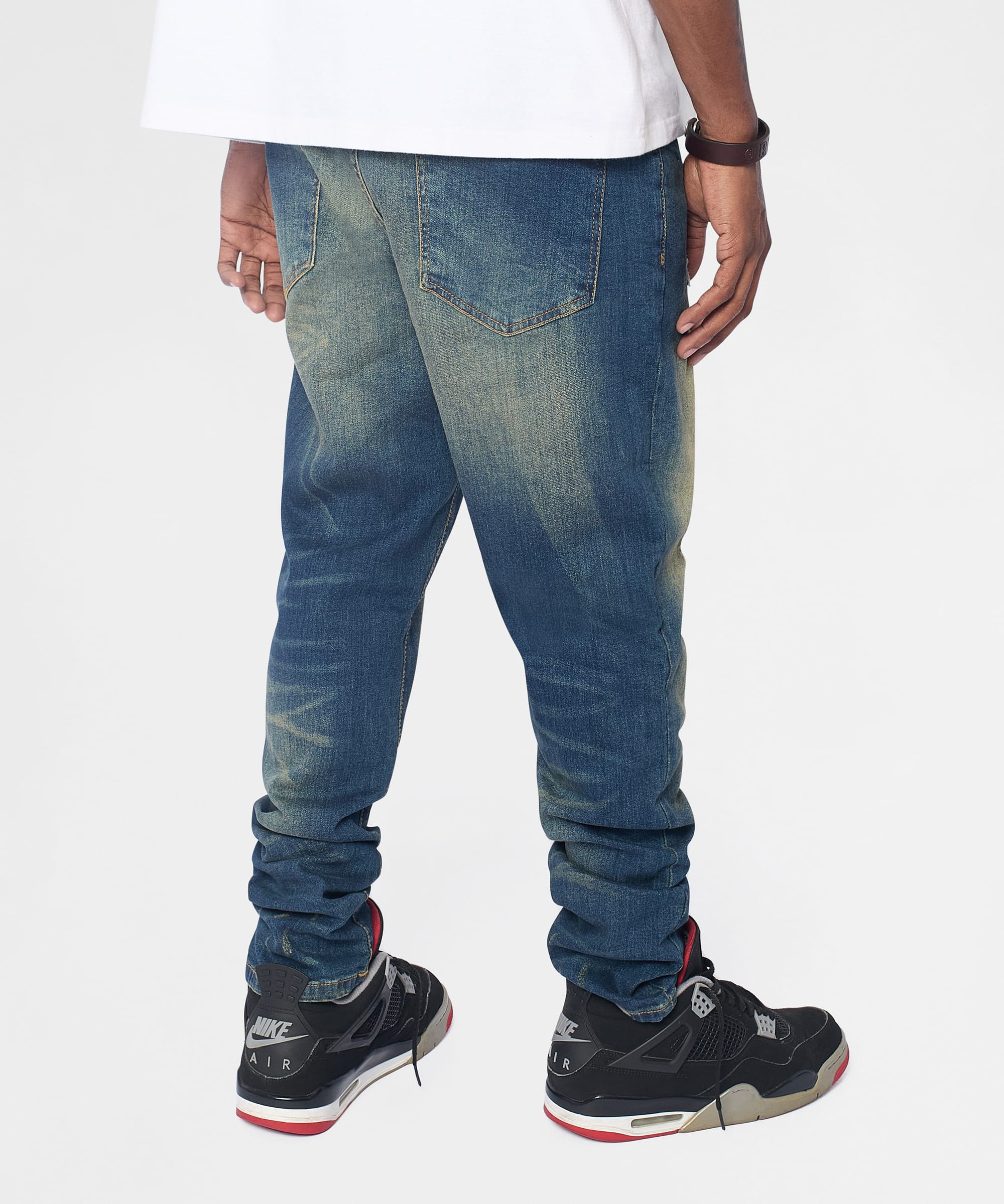 Essential Distressed Skinny Jeans - Dark Blue