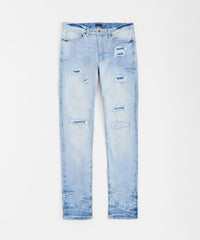 Coastal Ripped Skinny Jeans - Light Blue