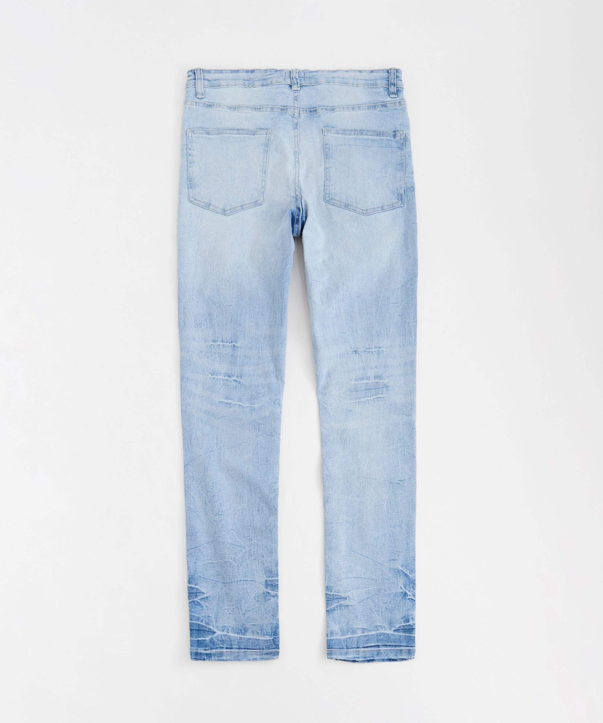 Coastal Ripped Skinny Jeans - Light Blue
