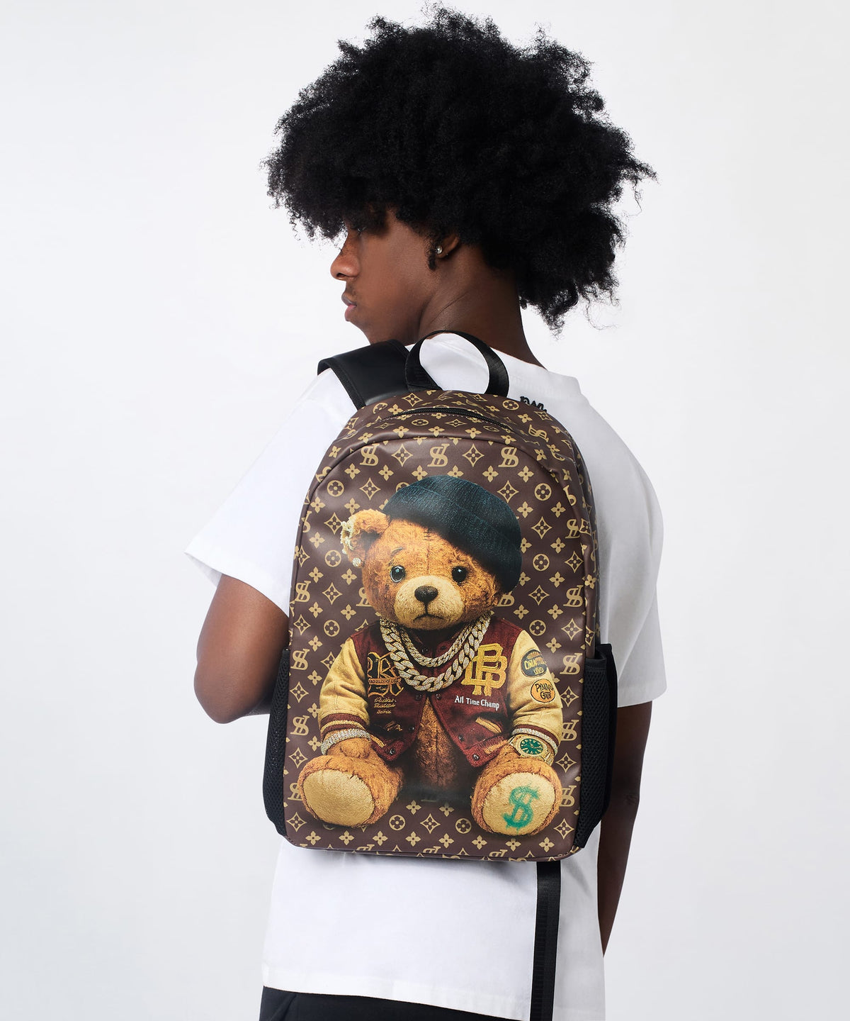 Dripped Teddy Backpack PU - Brown