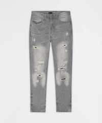 Ashfall Distressed Skinny Jeans - Grey