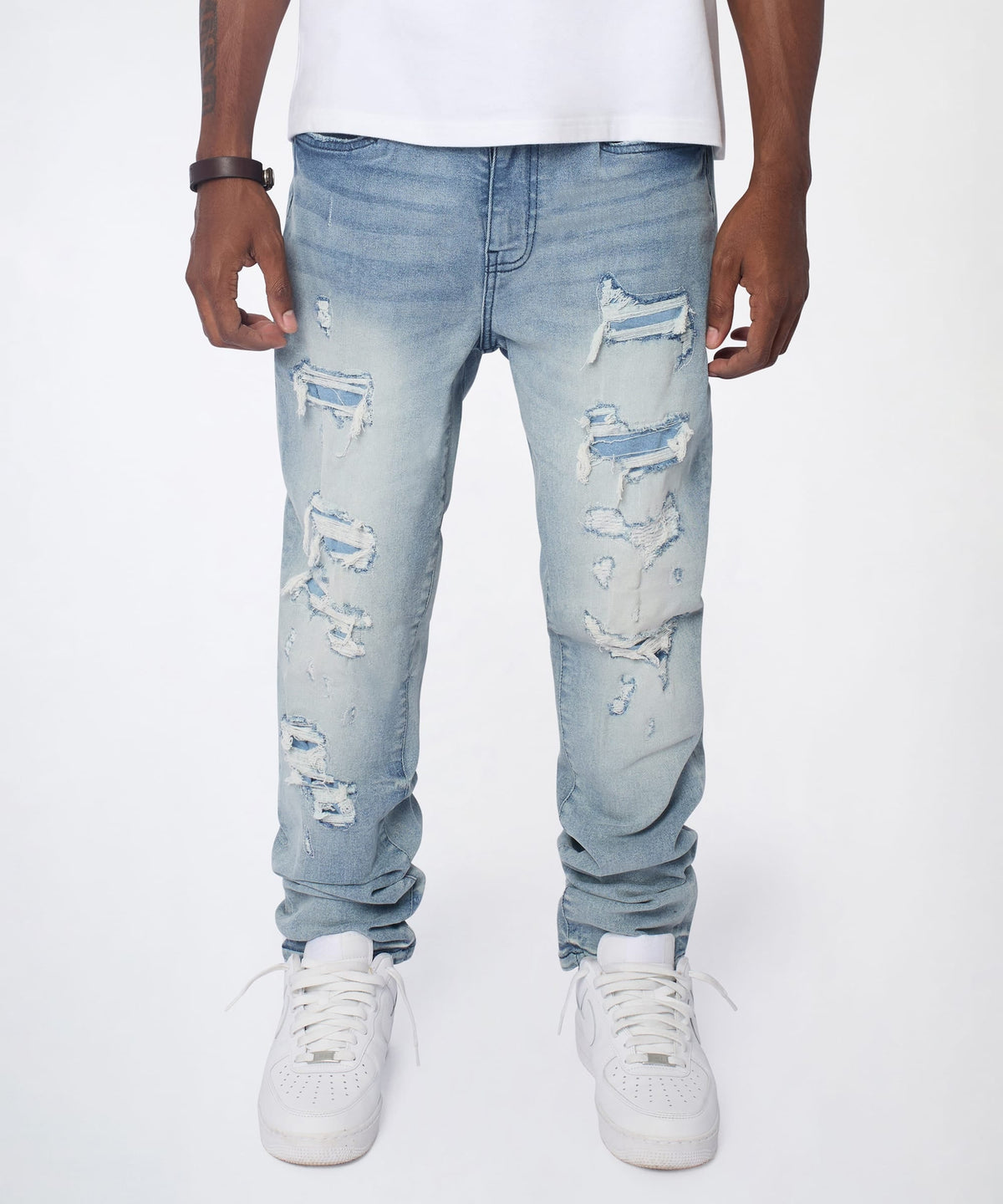 Cloudbreak Distressed Skinny Jeans - Blue