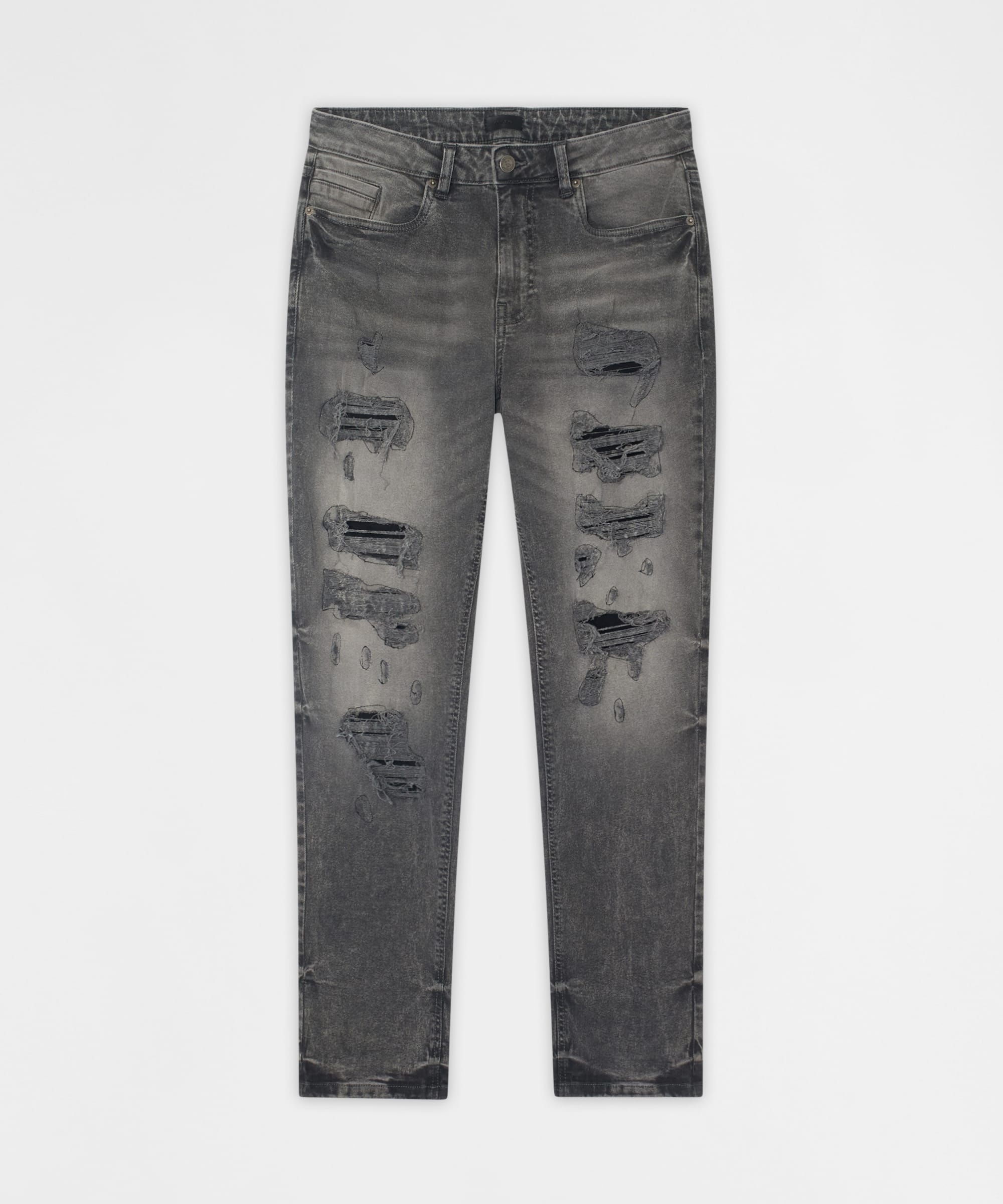 Breakaway Distressed Skinny Jeans - Dark Grey