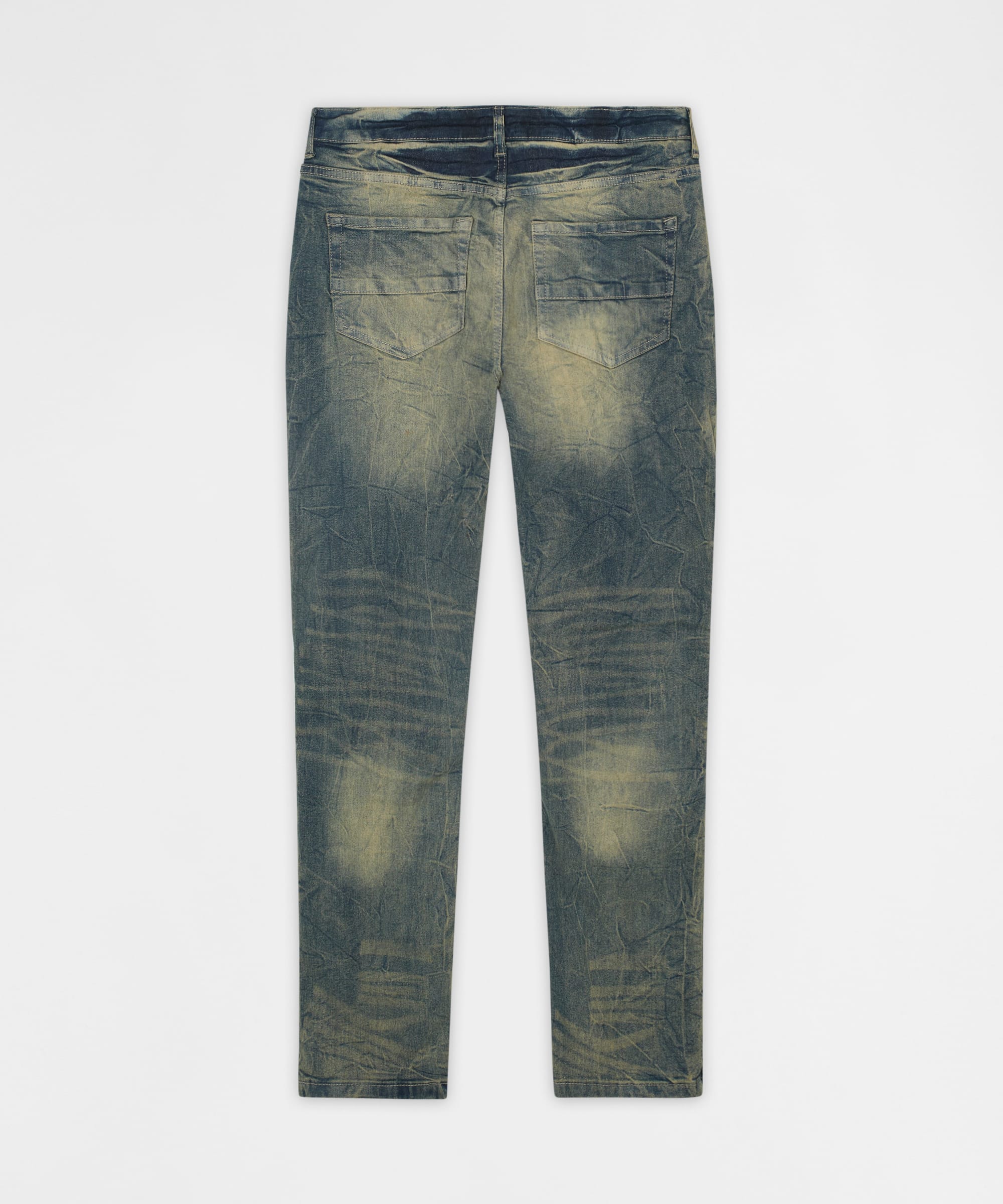 Blasted Distressed Skinny Jeans - Blue