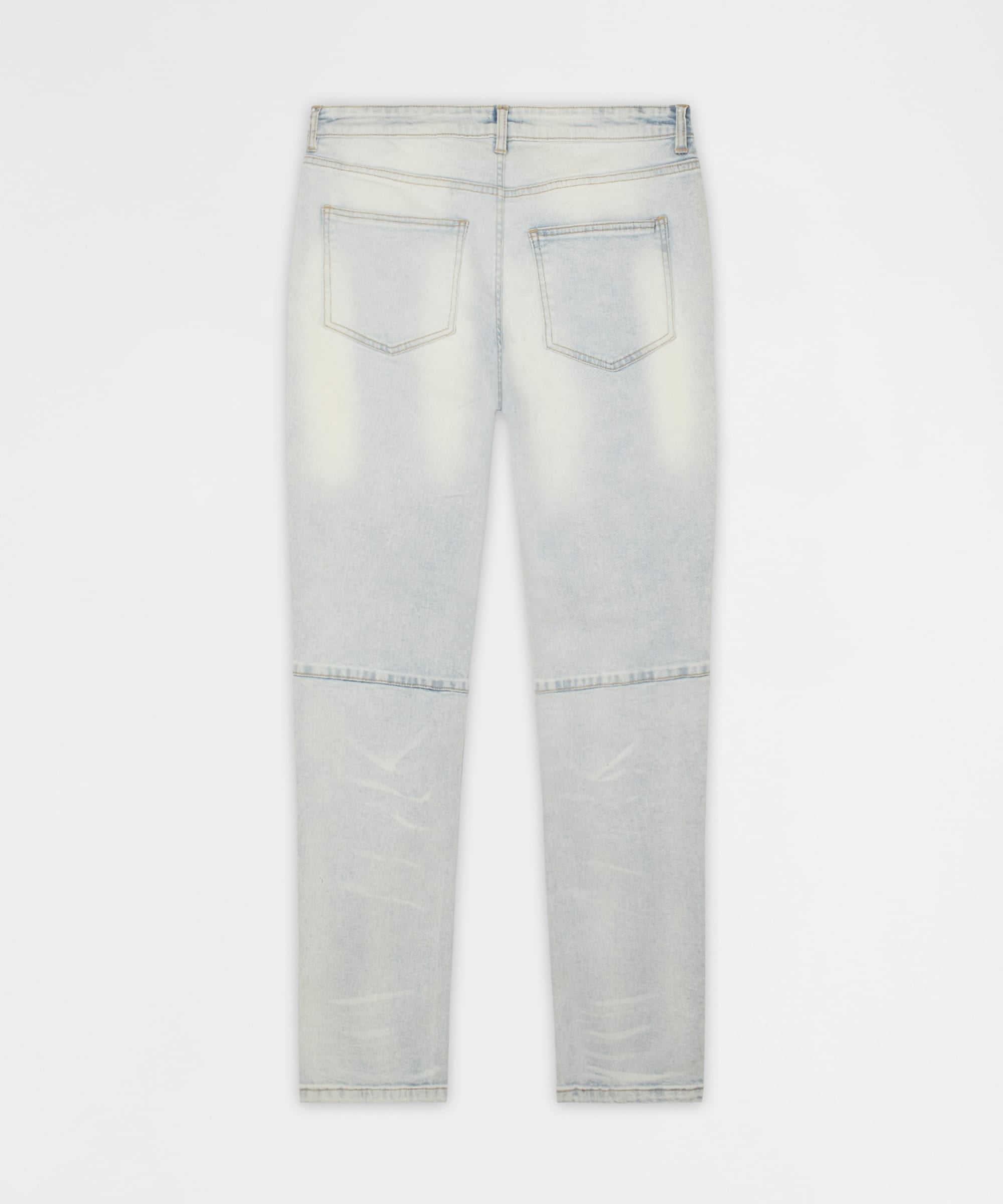 Fracture Distressed Skinny Jeans - Light Blue