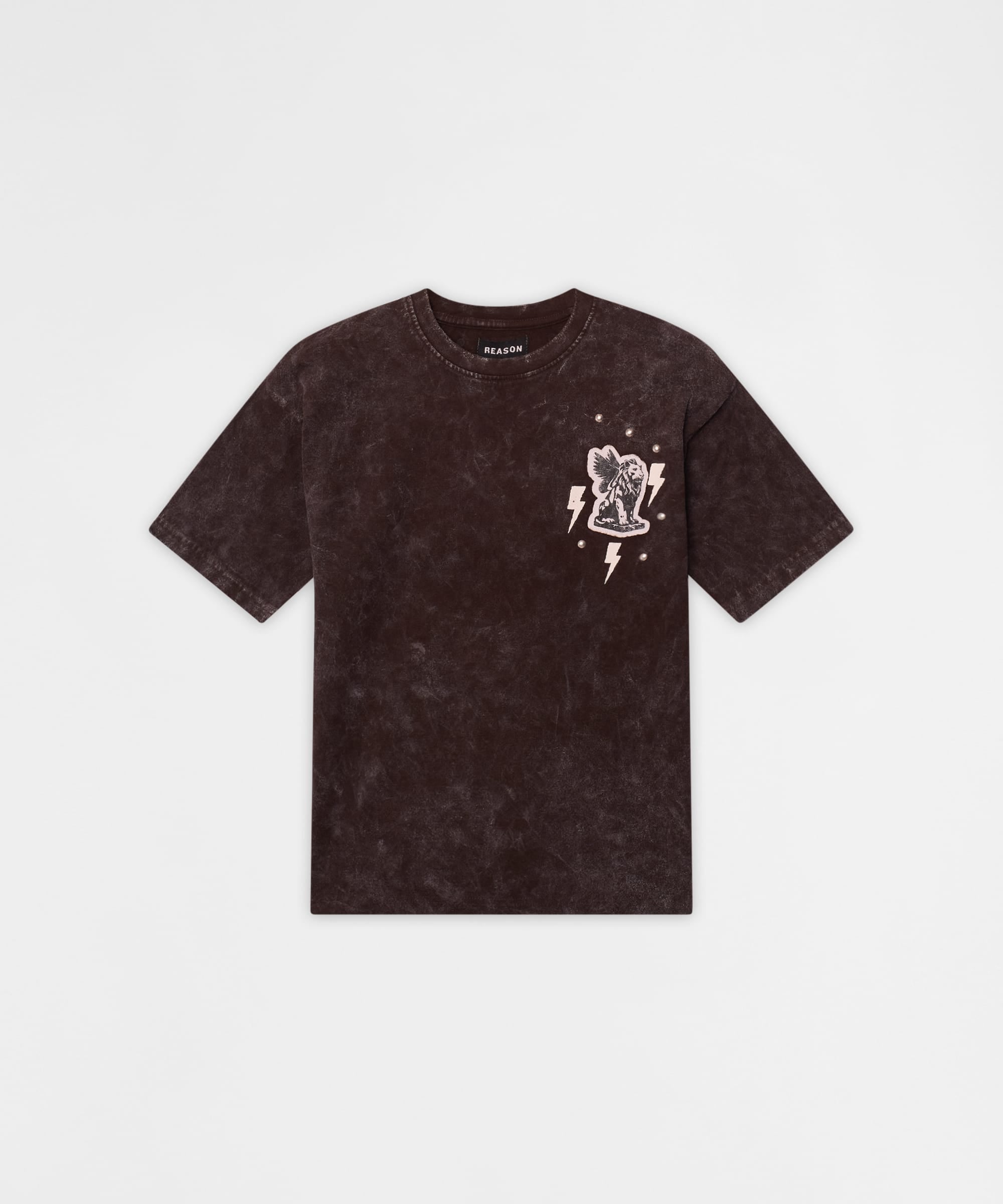 Blessed Metal Stud Tee - Brown