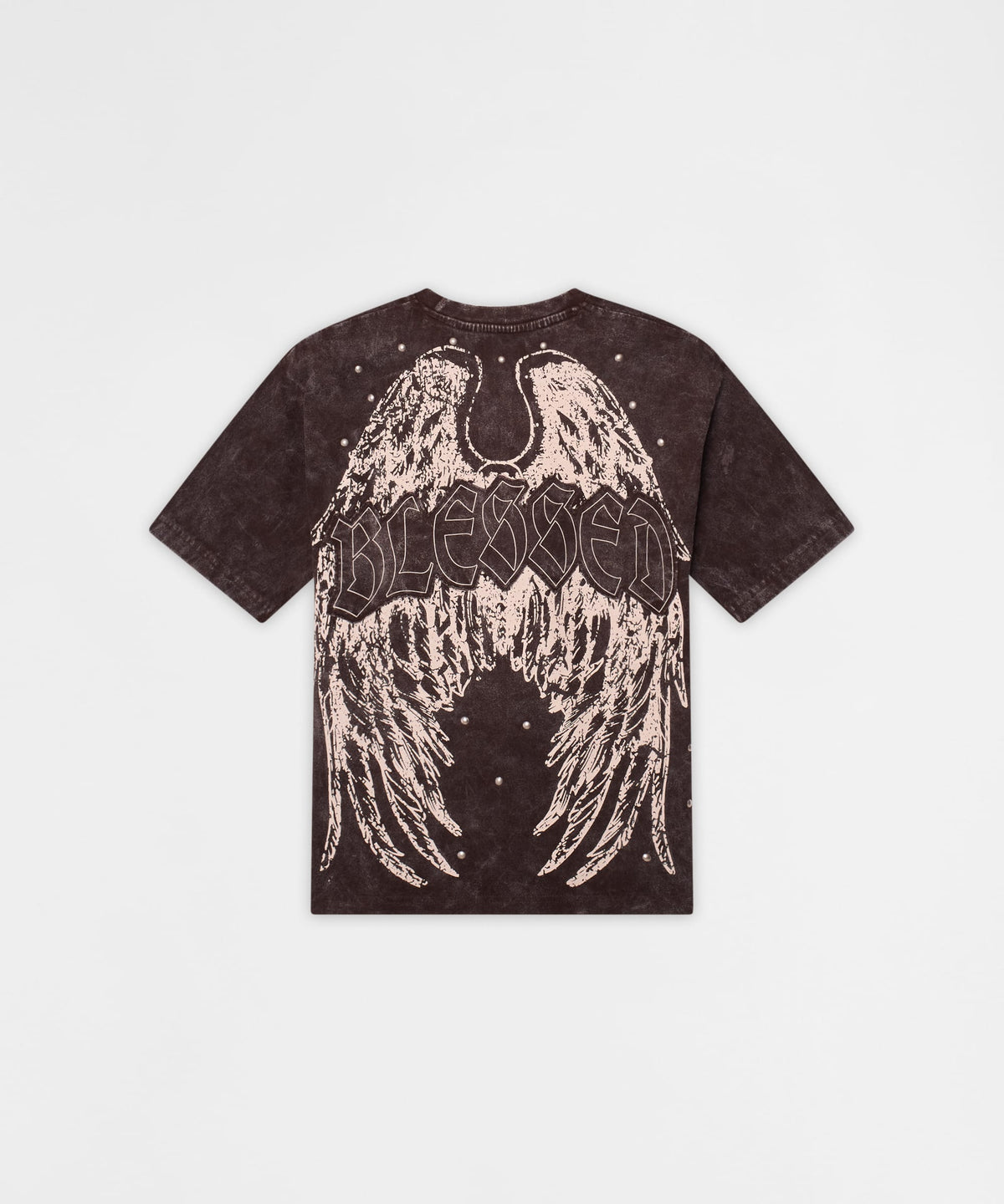 Blessed Metal Stud Tee - Brown