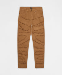 Heavy Distressed Frayed Skinny Jean - Khaki