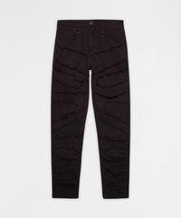 Heavy Distressed Frayed Skinny Jean - Black