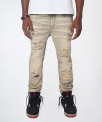 Desert Fade Distressed Skinny Jeans - Grey