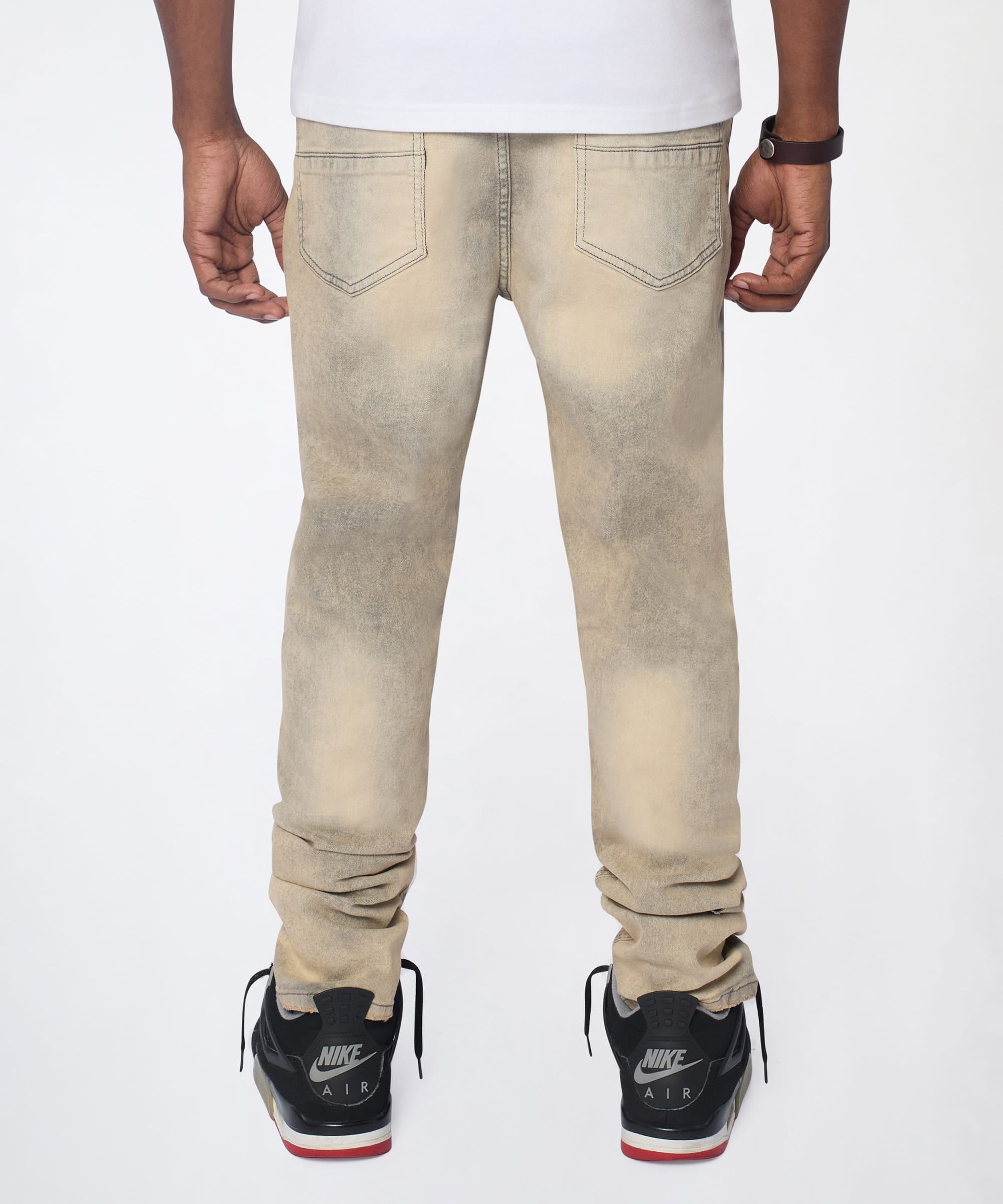 Desert Fade Distressed Skinny Jeans - Grey