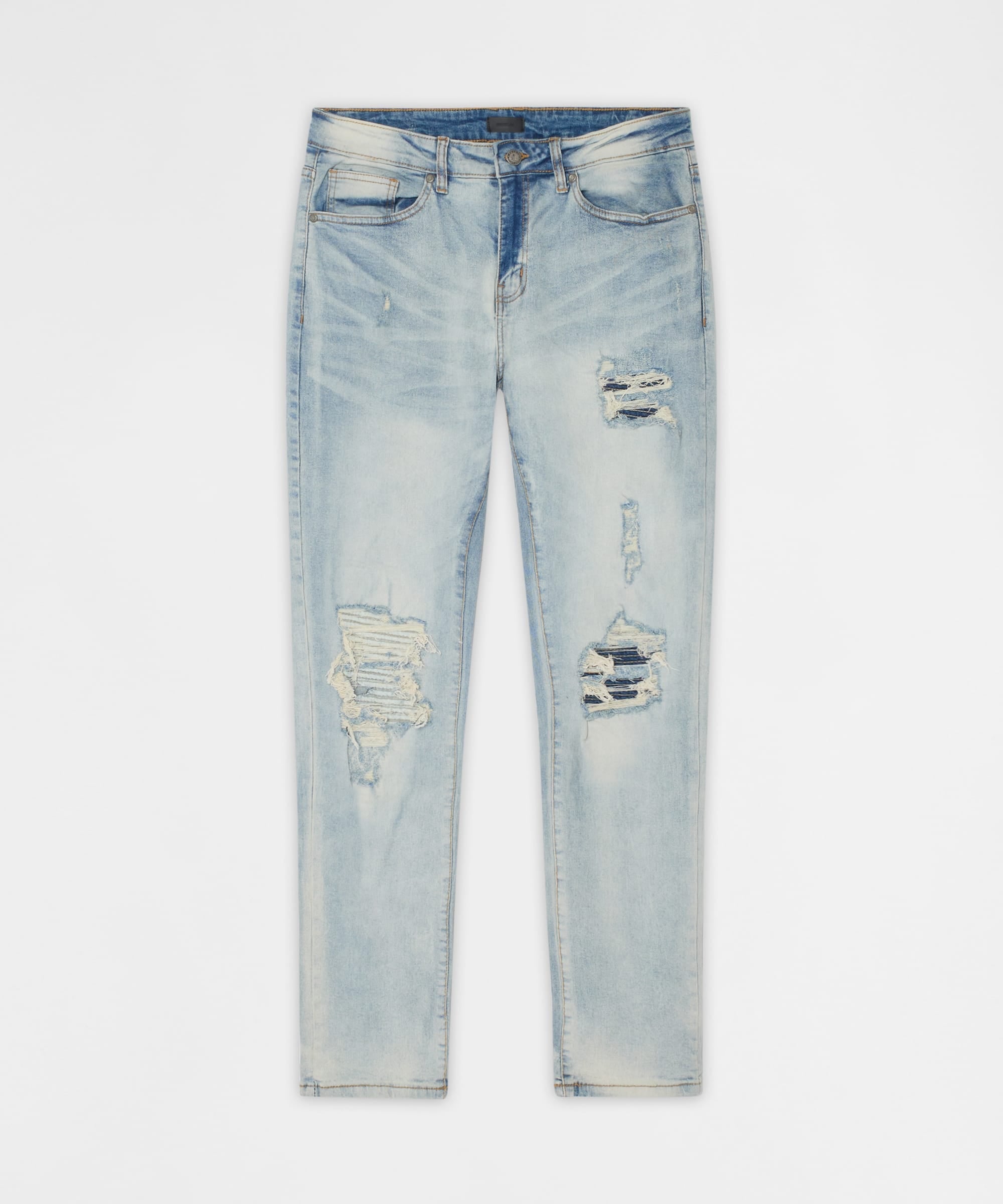 Daybreak Distressed Skinny Jeans - Light Indigo