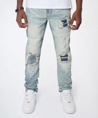 Daybreak Distressed Skinny Jeans - Light Indigo