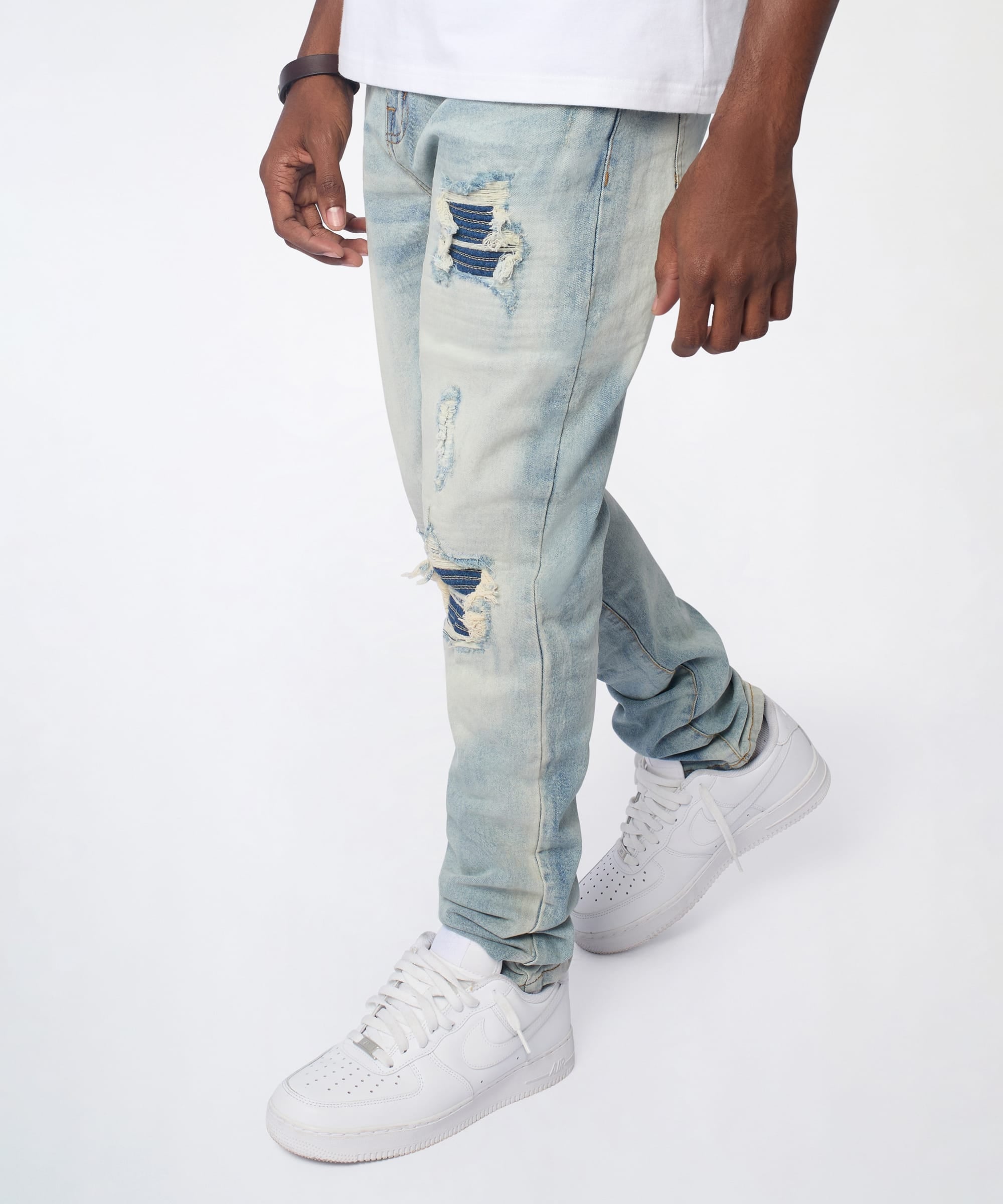 Daybreak Distressed Skinny Jeans - Light Indigo