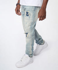 Daybreak Distressed Skinny Jeans - Light Indigo