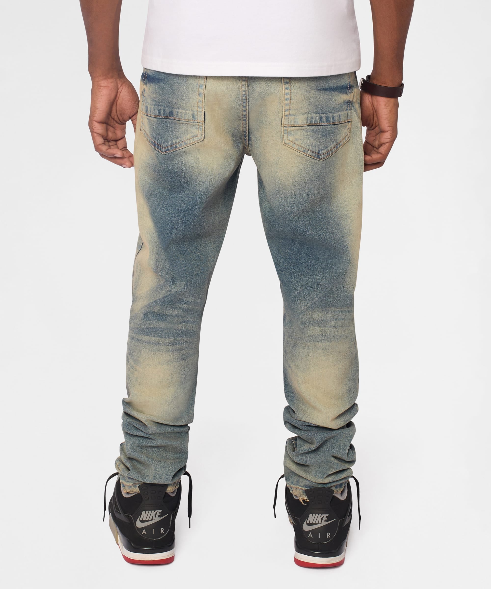 Drifter Distressed Skinny Jeans - Medium Indigo