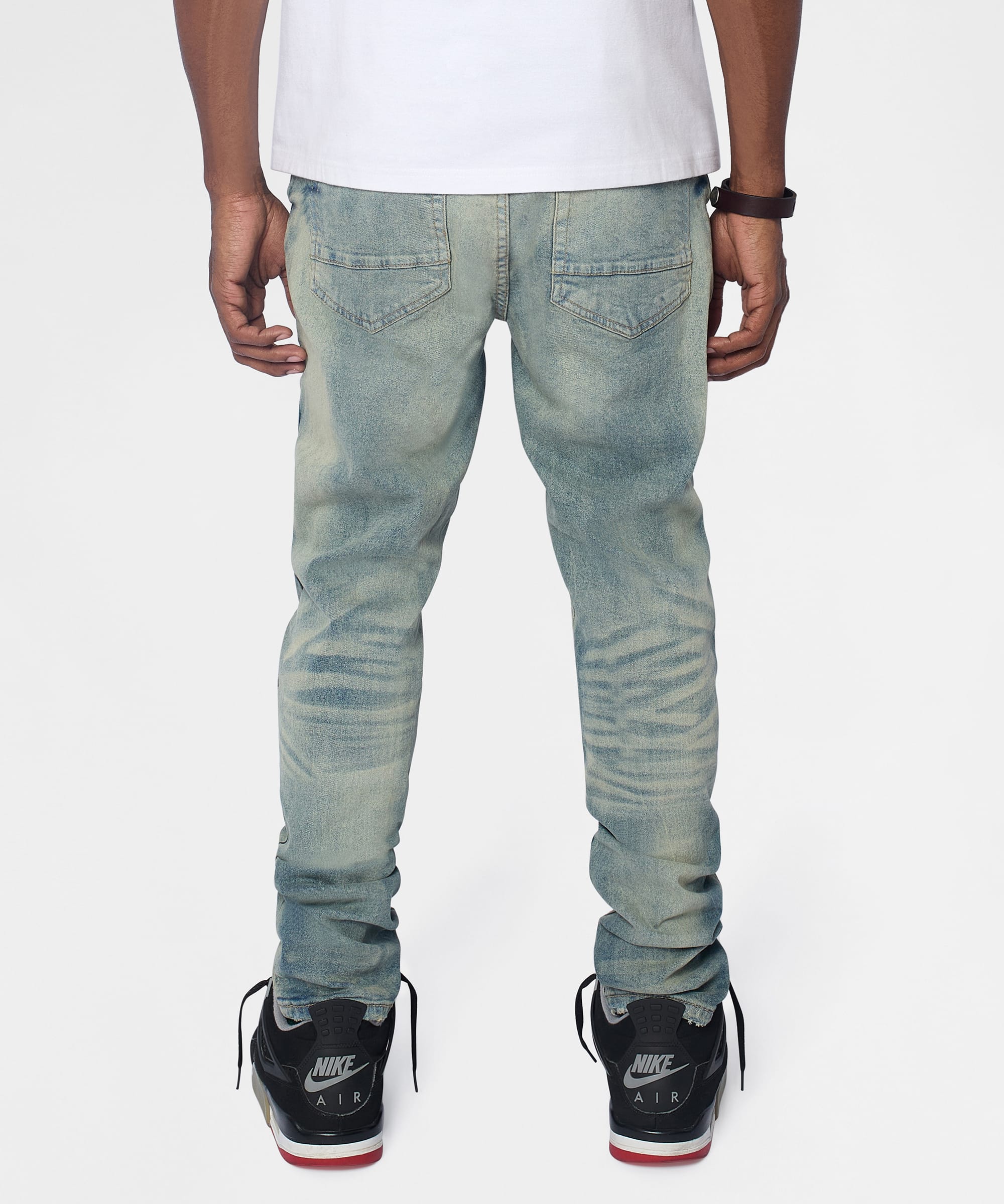 Drifter Distressed Skinny Jeans - Medium Indigo