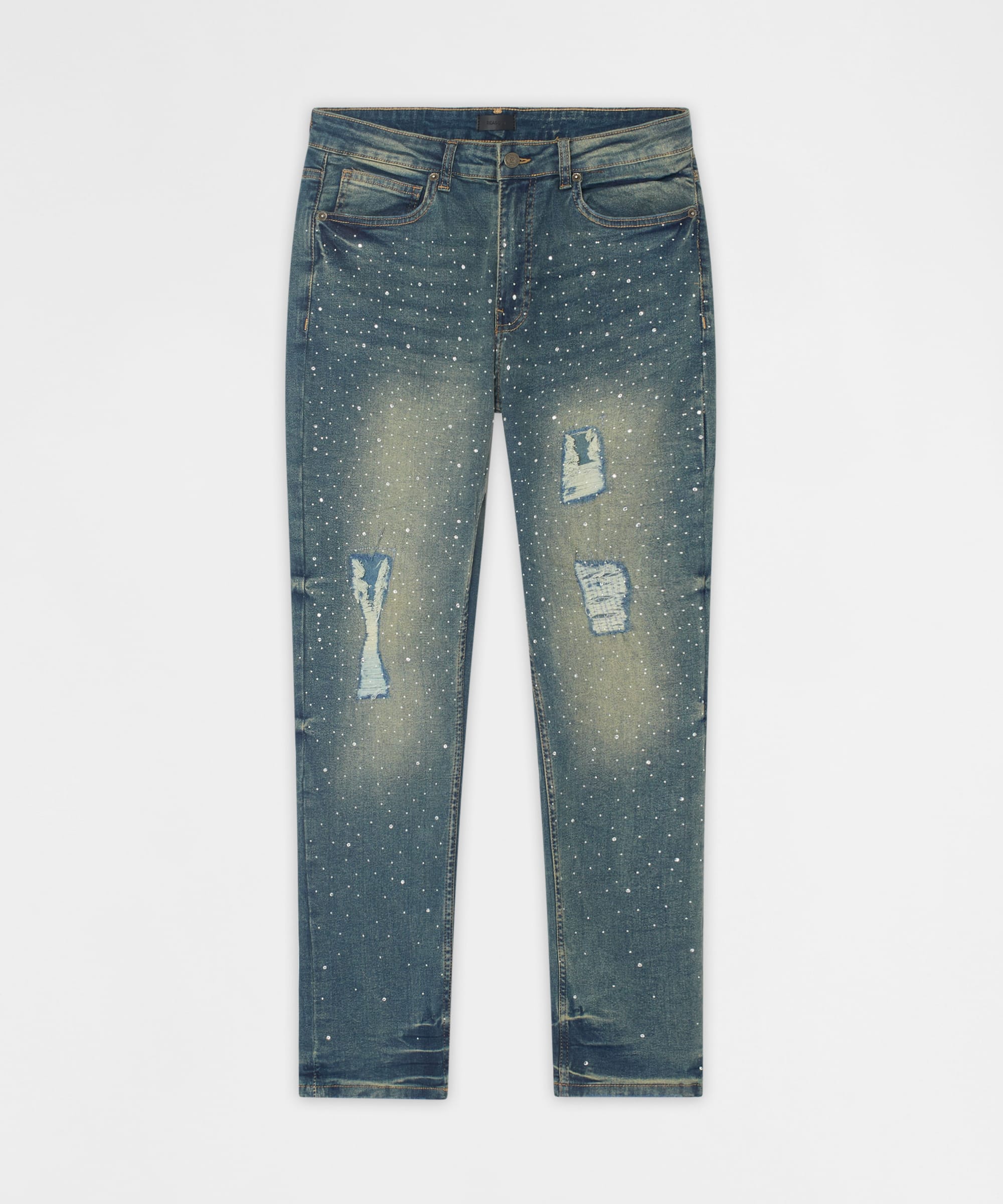 Grinder Distressed Skinny Jeans - Light Indigo