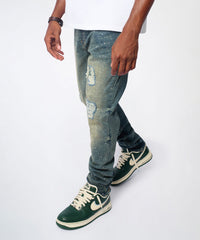 Grinder Distressed Skinny Jeans - Light Indigo