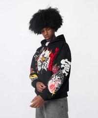 First Class Chenille Full Zip Hoodie - Black