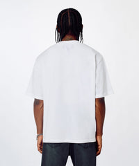 Chest Hit Embroidered Short Sleeve Tee - White