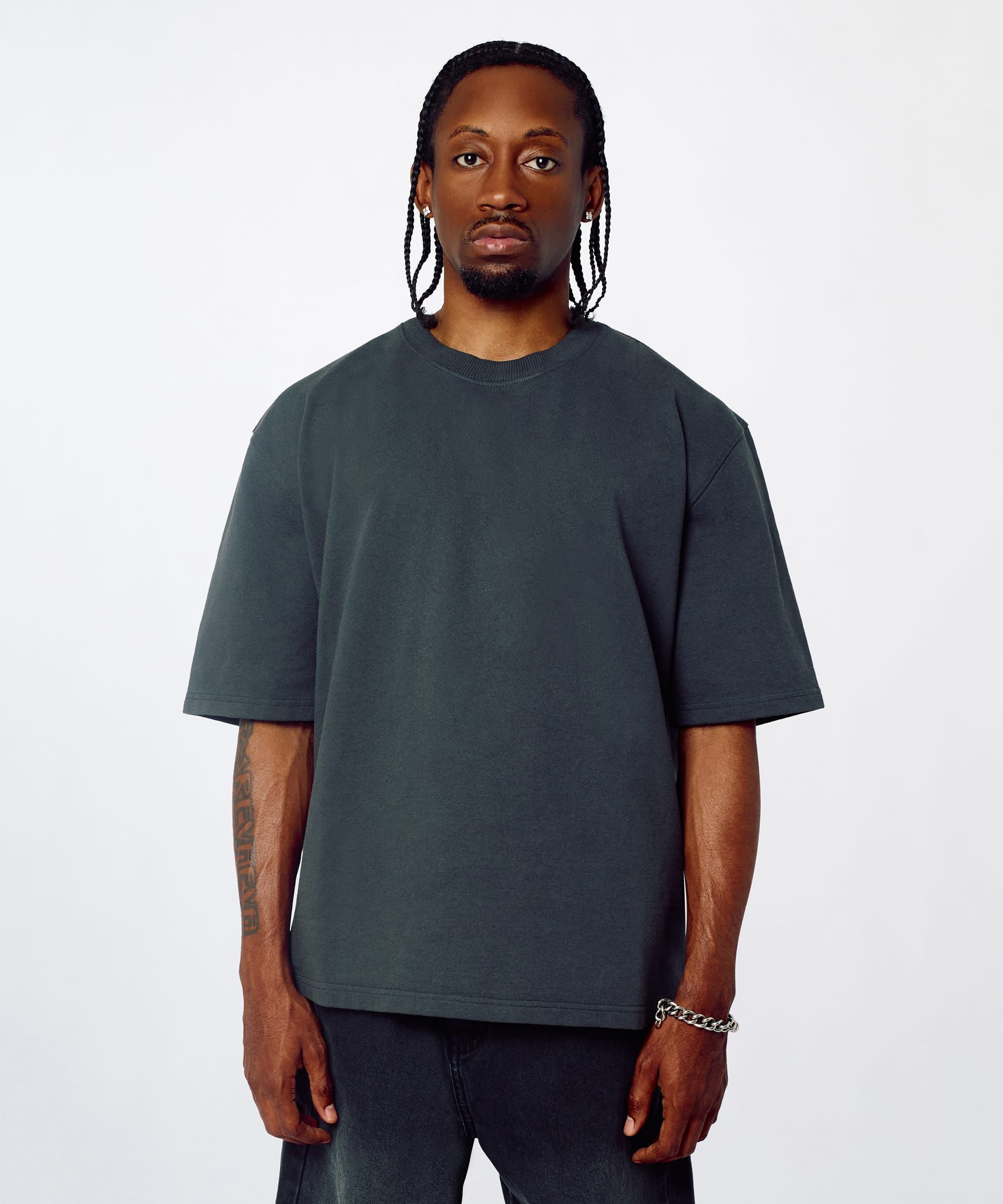 Essential French Terry Short Sleeve Tee - Black