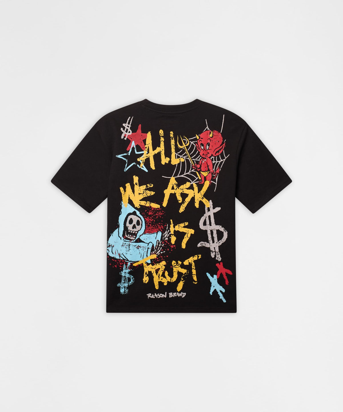All We Ask Is Trust Graphic Short Sleeve Tee - Black