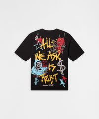 All We Ask Is Trust Graphic Short Sleeve Tee - Black