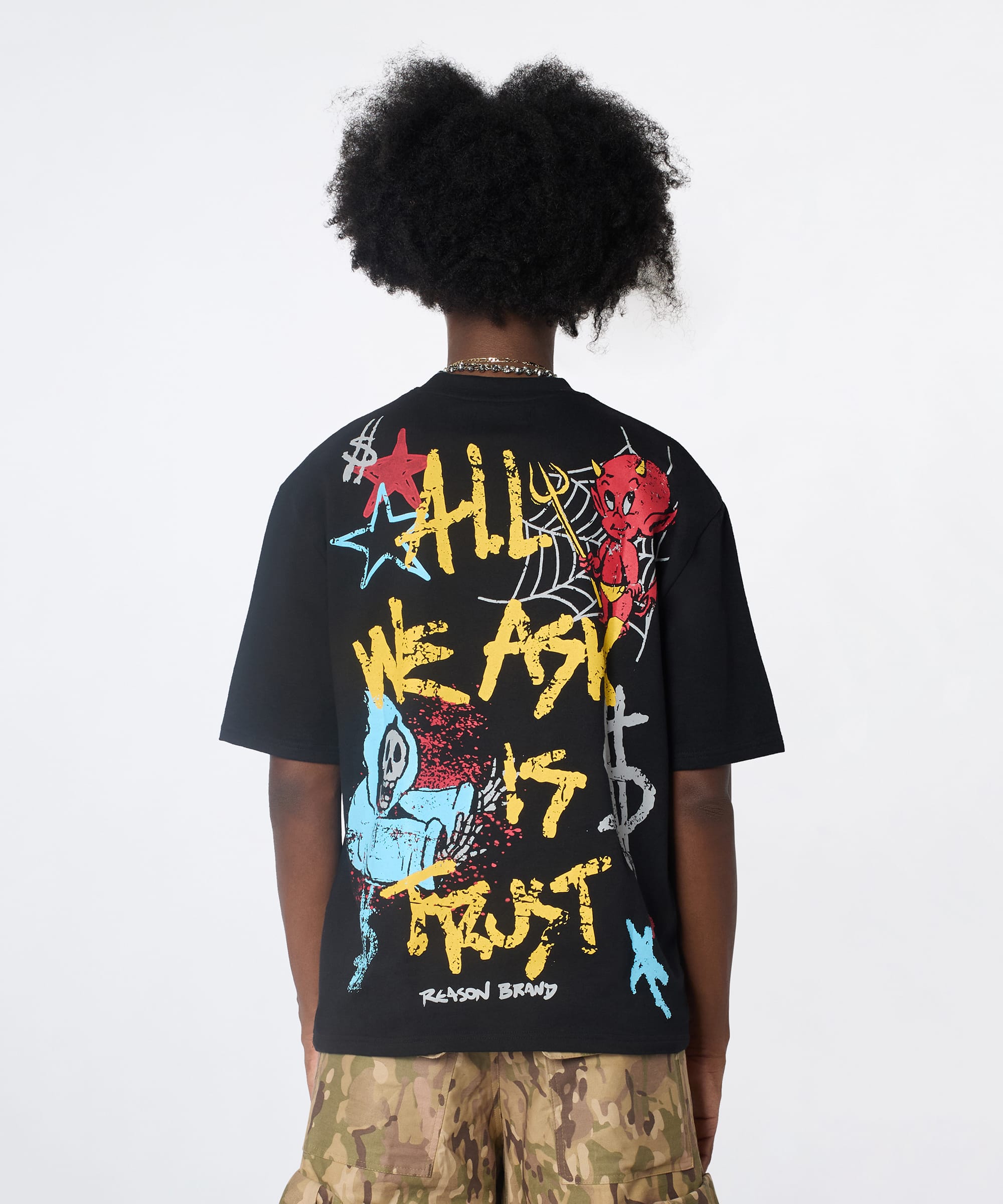 All We Ask Is Trust Graphic Short Sleeve Tee - Black